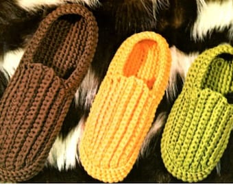 Slippers Crochet Pattern   Men, Women, Kids Slippers Crochet Pattern PDF Instant Download