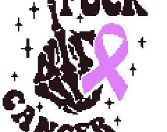 Fck Cancer Graph C2C Afghan Crochet Pattern   Fck Cancer Graphgan Crochet Pattern PDF Instant Download