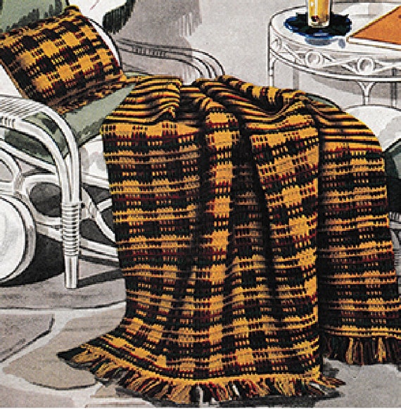 Plaid Afghan Crochet Pattern