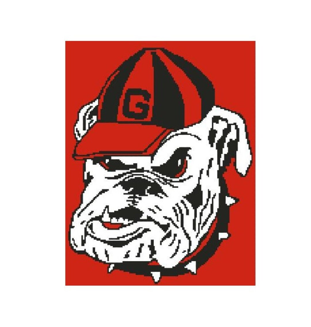 G Dog Bulldog Graph Afghan Crochet Pattern Text Instructions and Graphs ...