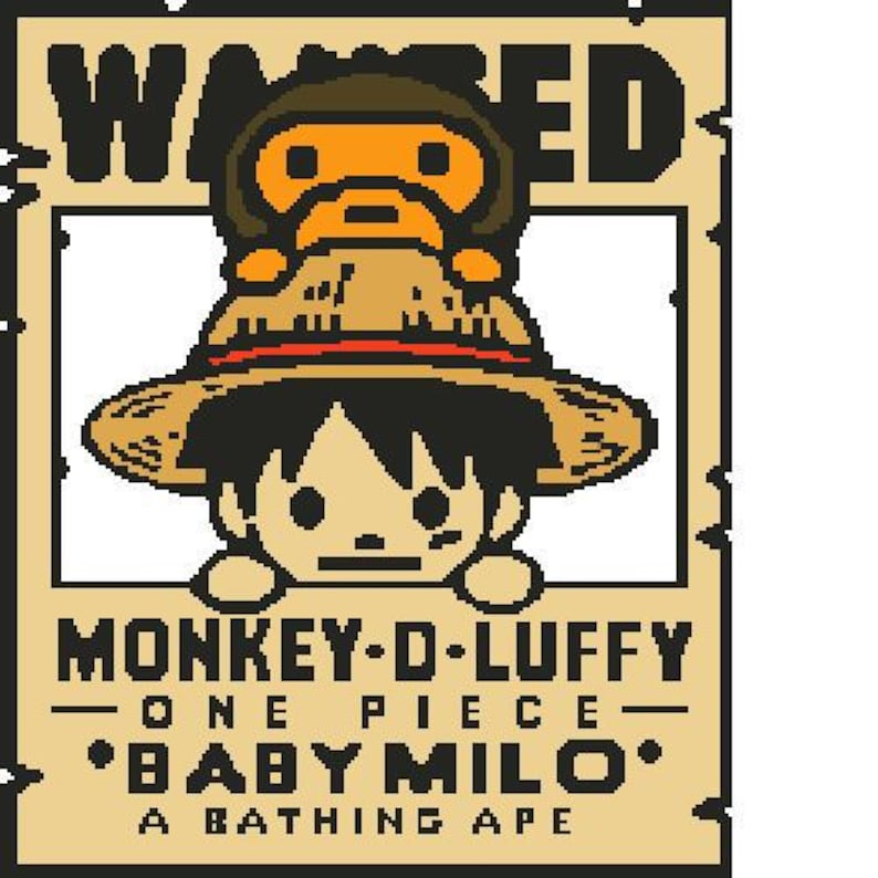 Monkey Luffy Graph Crochet Pattern Monkey D Afghan Graphgan Crochet ...