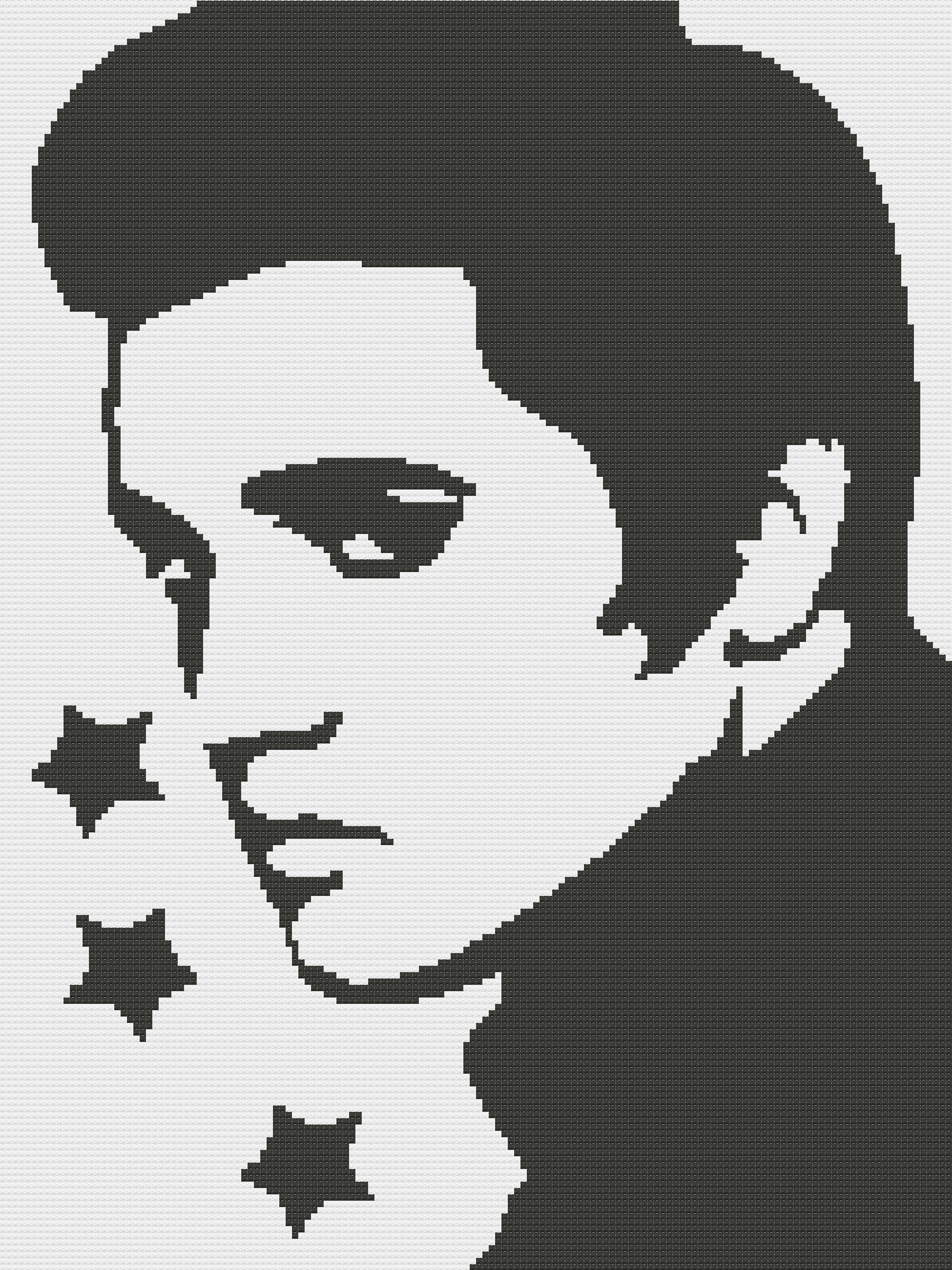 Elvis Presley Graph Afghan Crochet Pattern Elvis Blanket Graphgan, Row ...