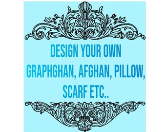 Design Your Own Graphghan, Afghan, Pillow, Scarf etc... Graph plus Written Instructions PDF Instant Download