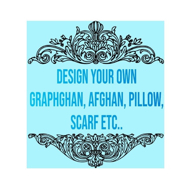 Entwerfen Sie Ihr eigenes Graphghan, Afghane, Kissen, Schal etc ... Graph plus schriftliche Anleitung PDF Instant Download