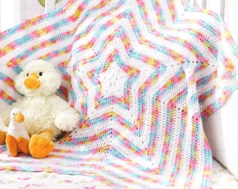 Star Afghan Crochet Pattern Vintage Star Shape Afghan Crochet Pattern PDF Instant Download