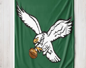 Football Graph Crochet Pattern   Bird Eagle Graphgan Afghan Crochet Pattern  Graph and Written PDF Instant Download