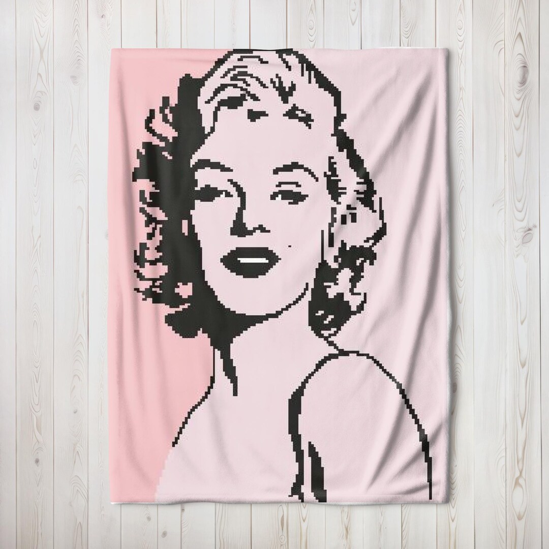 Marilyn Monroe Graphgan Crochet Pattern Graph, Row by Row Text Plus ...