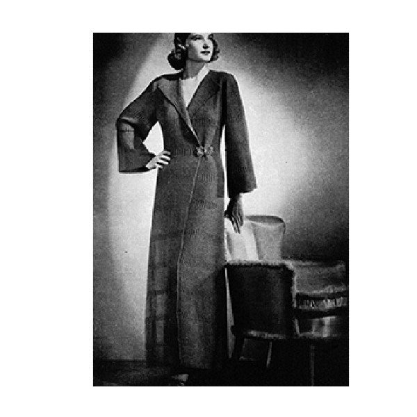 Vintage Long Dressing Gown Knitting Pattern  Long Robe Knitting Pattern PDF Instant Download