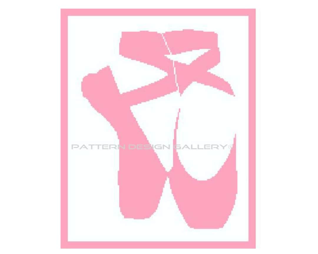 Ballet Shoes Graph Crochet Pattern Ballet Pointe Shoes Afghan Graphgan ...