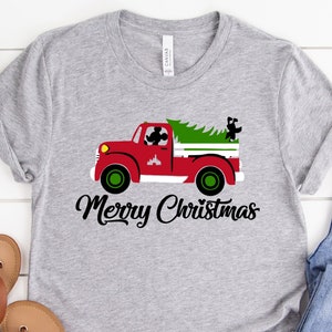 Mickey Truck Merry Christmas Shirt, Disney Christmas Shirt, Mickey Christmas Shirt, Colorful Disney Christmas Shirt, Kids Disney Shirt