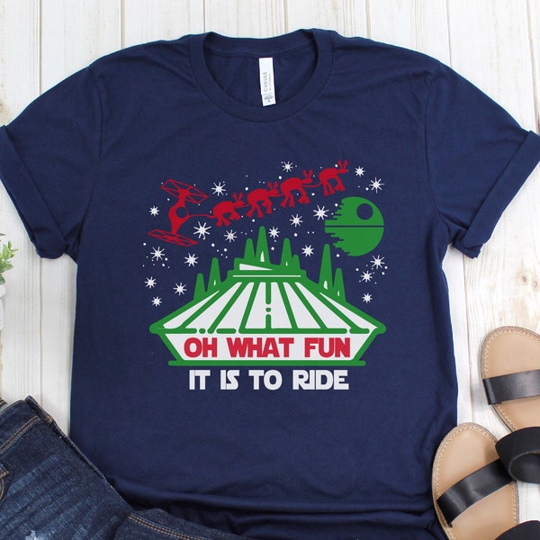 Oh What Fun It Is To Ride Shirt, Disney Christmas Shirt, Star Wars Christmas Shirt, Funny Disney Christmas Shirt, Kids Disney Shirt