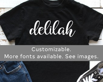 Personalized Kids Shirt, Custom Kids Shirt, Custom Name Shirt, Kid Crew Shirt, Font Option Kids Shirt, Font Choices, Kid Group Tees