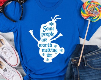 Some People Are Worth Melting For Shirt, Disney Dad Shirt, Olaf Shirt, Frozen Disney Shirt, Disney Shirt, Frozen 2 Shirt, Disney Christmas