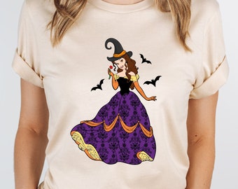 Belle Disney Princess Halloween Shirt, Halloween Disney World, Disney Witch Shirt, Disney Halloween Shirt, Mickey Halloween Party Shirt