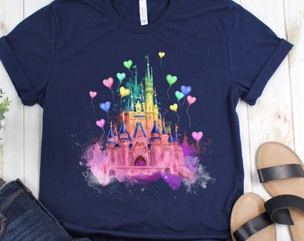 Walt Disney World Watercolor Castle Shirt, World Of Color Shirt, Disney World Shirt, Kids Disney Shirt, Disney Shirt, Mickey Shirt, Colorful