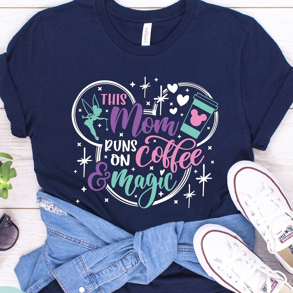 This Mom Runs On Coffee And Magic Shirt, Disney Mom Shirt, Funny Disney Mom Shirt, Mom Disney Shirt, Disney Shirt, Mom Coffee Shirt