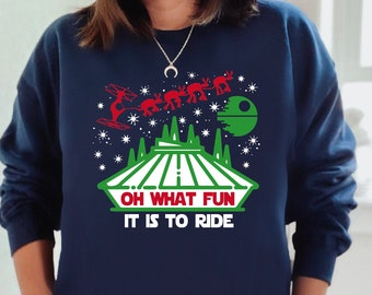 Oh What Fun It Is To Ride Sweatshirt, Disney Christmas Sweatshirt, Star Wars Christmas Sweatshirt, Funny Christmas, Kids Disney Sweatshirt