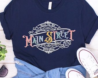 Meet Me On Mainstreet Shirt, Cute Colorful Disney Shirt, Disney Shirt, Main Street USA Shirt, Retro Disney Shirt, Disney World Shirt