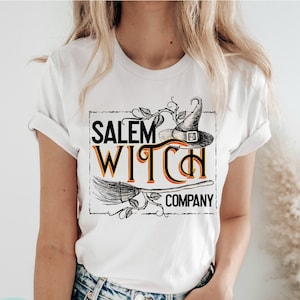 Salem Witch Company Vintage Halloween Shirt, Witch Shirt, Skull Shirt, Halloween Shirt, Unique Halloween Shirt, Bat Shirt, Salem Shirt