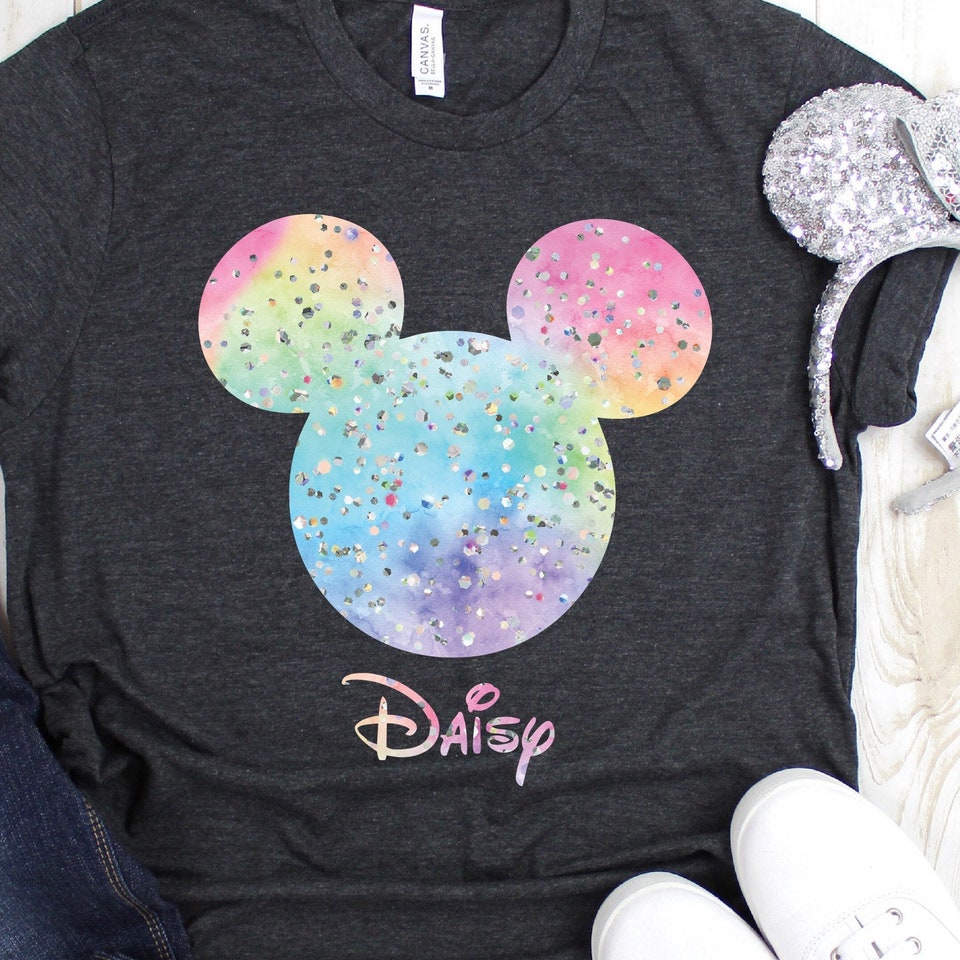 Discover Confetti Pastel Disney Colorful Matching T-Shirt