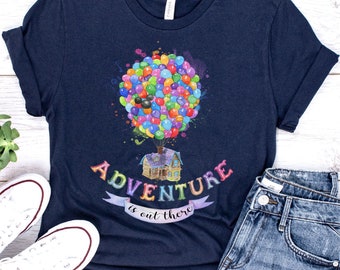 Watercolor Adventure Is Out There Shirt, Cute Colorful Disney Shirt, Disney Shirt, Disney Castle Shirt, Retro Shirt, Disney World Shirt, Up