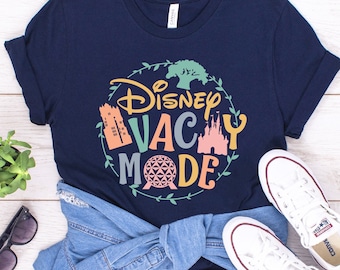 Disney Vacay Mode Shirt, Epcot Shirt, Disney Shirt, Disney Castle Shirt, Retro Shirt, Disney World Shirt, Animal Kingdom Shirt