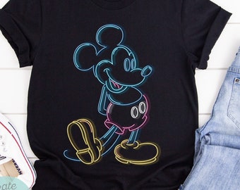 neon mickey mouse shirt