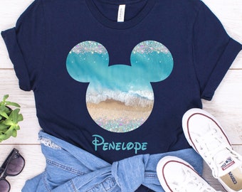 Beach Disney Personalized Shirt, Aulani Shirt, Personalized Disney FAUX Glitter Aulani Shirt, Disney Summer Shirts, Disney Family Shirts