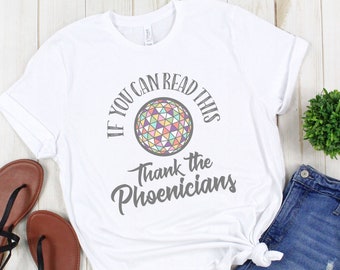 New Disney Parks Epcot Spaceship Earth I Speak Phoenician Women/'s T-Shirt XL-3X