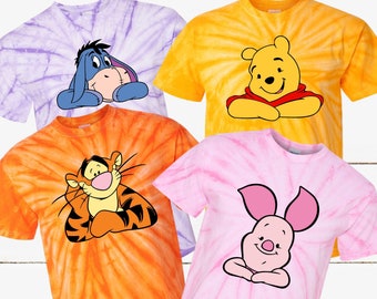 Tie Dye Disney Shirt, Tigger Shirt, Winnie The Pooh Shirt, Roo Shirt, Eeyore Shirt, Disneyland Shirt, Disney World Shirt, Disney Shirt