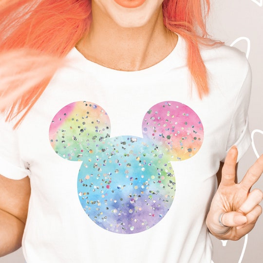 Disover Confetti Pastel Disney Colorful Matching T-Shirt