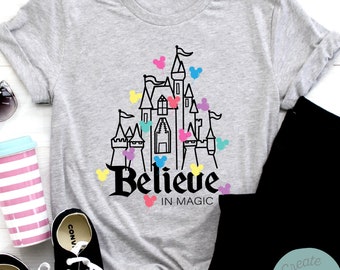 Believe In Magic Disney Shirt, Disney Castle Shirt, Disneyland Shirt, Disney World Shirt, Kids Disney Shirt, Disney Shirt, Castle Shirt