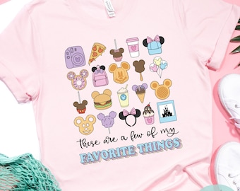Favorite Things Disney Snack Shirt, Retro Disney Shirt,  Cute Colorful Disney Shirt, Disney Shirt, Disney World Shirt, Disneyland Shirt
