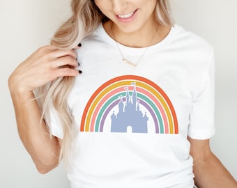 Disney Castle Rainbow Shirt, Disney Castle Shirt, Disneyland Shirt, Disney World Shirt, Kids Disney Shirt, Disney Shirt, Colorful Disney