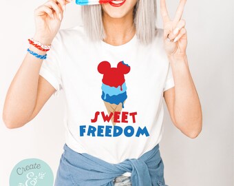 Sweet Freedom Popsicle 4th Of July Disney Shirt, July 4th Disney Firework Shirt,  Disney Group Shirts, Disney Shirt, Disney Family Shirts
