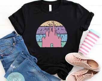 Pastel Castle Retro Disney Shirt, Disney Castle Shirt, Disneyland Shirt, Disney World Shirt, Kids Disney Shirt, Disney Shirt, Castle Shirt