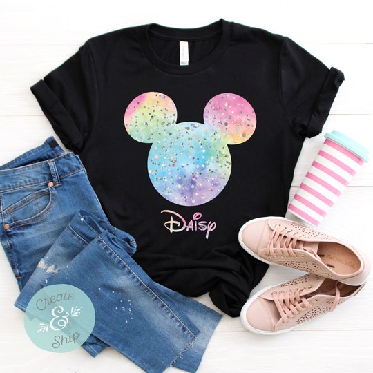 Disover Confetti Pastel Disney Colorful Matching T-Shirt