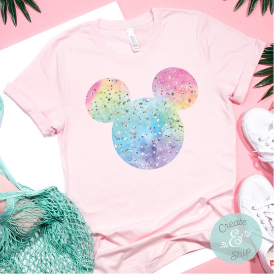 Disover Confetti Pastel Disney Colorful Matching T-Shirt