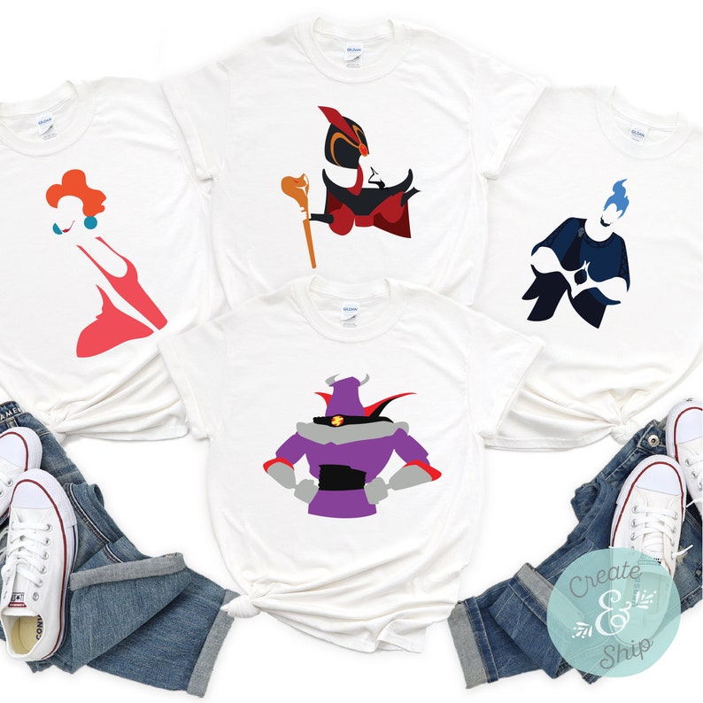 Disney Villain Shirt, Maleficent Shirt, Ursula Shirt, Disney Family Shirts, Disney Group Shirts, Evil Queen Shirt, Villain Silhouette Shirt image 2