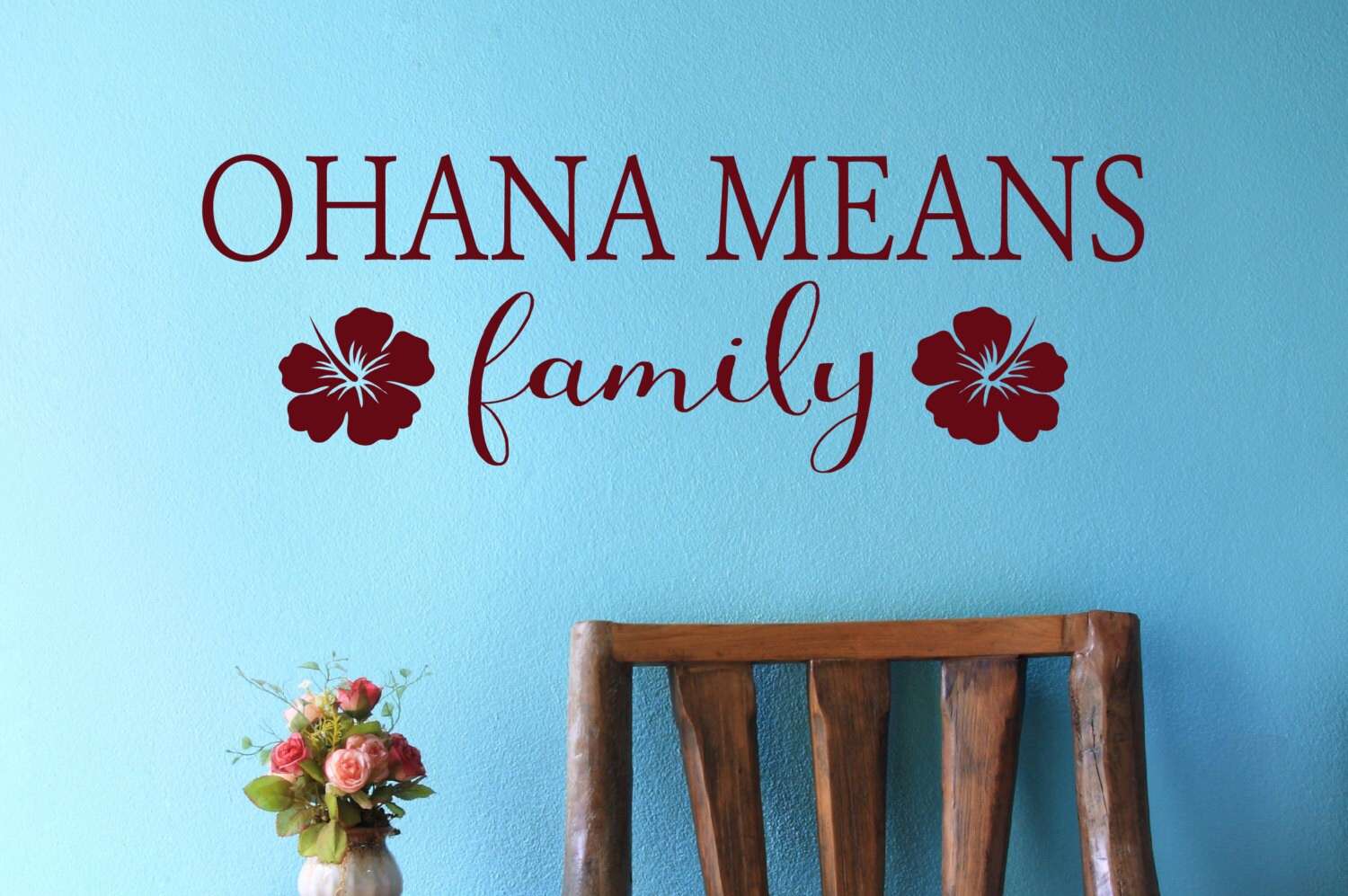 Ohana Means Family Wall Decal Bedroom Decor Family Room Etsy