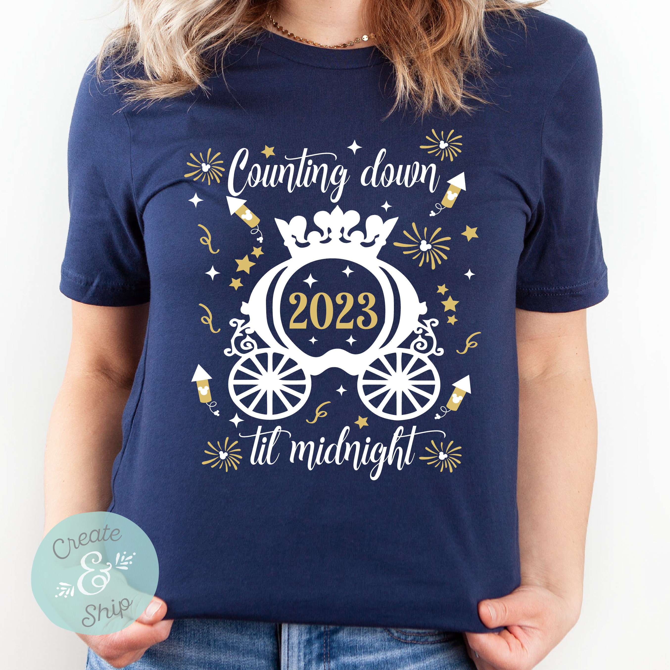 Discover ANY YEAR Counting Down Until Midnight Happy New Year Disney New Years Eve Shirt, Mickey New Years Eve Party Shirt, Disney Holiday Shirt