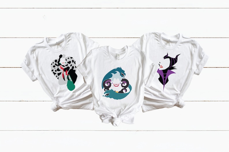 Disney Villain Shirt, Maleficent Shirt, Ursula Shirt, Disney Family Shirts, Disney Group Shirts, Evil Queen Shirt, Villain Silhouette Shirt image 1