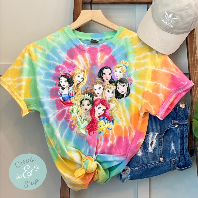 womens tie dye disney shirt