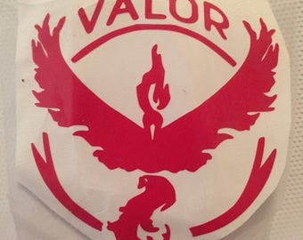 Pokemon decor; Team Valor Decal, Pokemon Go Decal, Pokemon Decal, Pokemon Go, Team Valor, Permanent Vinyl Decal, Yeti tumbler decal