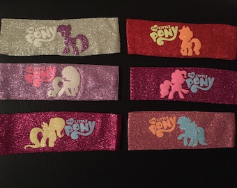 My Little Pony decor; MLP headband, Rarity, Applejack, Rainbow Dash, Fluttershy, Twilight Sparkle, Pinkie Pie, MLP party, MLP movie