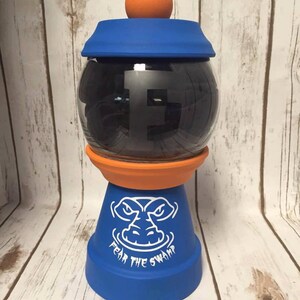 University of Florida Decor: Gator gumball machine, Swamp Life candy dish, Fear the Swamp candy jar, Florida Gators pet treat dish image 2