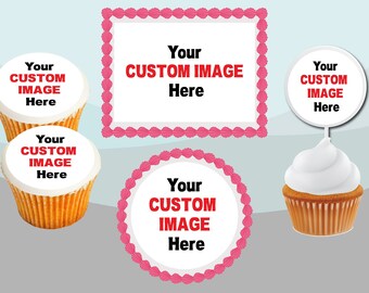 Smiley Face Emoji Wafer Paper Toppers 1.5 Inch for Decorating Desserts Cupcakes Birthday Cakes Cookies Pack of 12