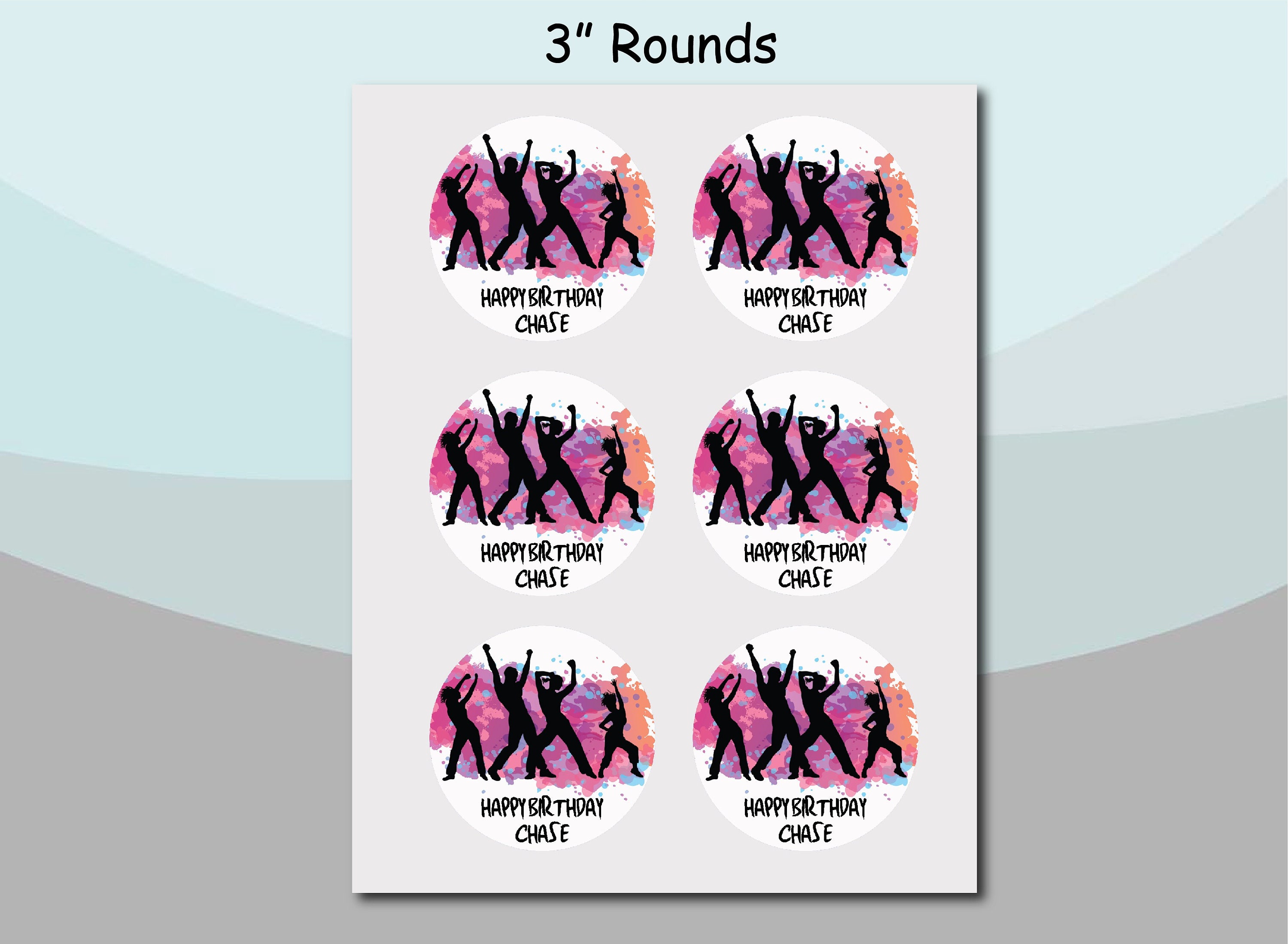 Zumba Edible Cake Topper For Birthday or Baby Shower Party Etsy