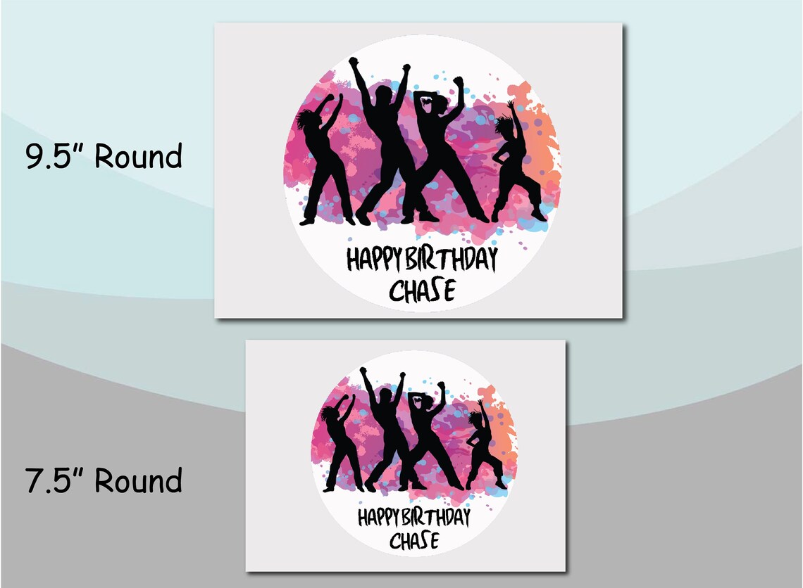 Zumba Edible Cake Topper For Birthday or Baby Shower Party Etsy