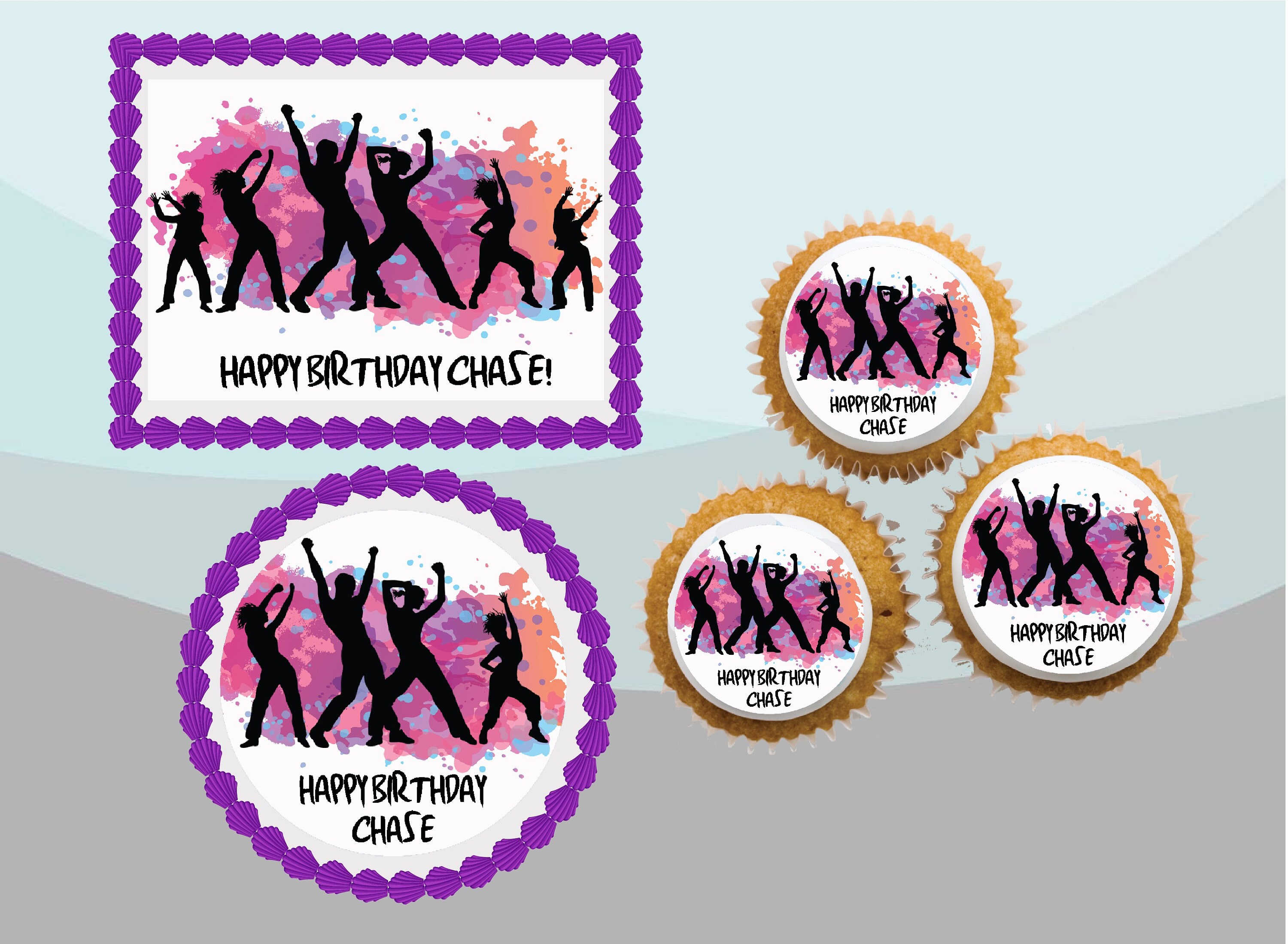 Zumba Edible Cake Topper For Birthday or Baby Shower Party Etsy